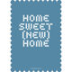 Blue and Orange Stitching Moving Announcements Image 2 of 6